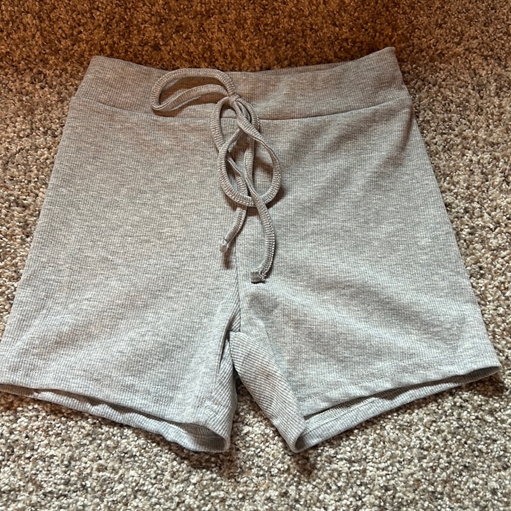 Grey Pajama Shorts